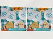 The Pioneer Woman Signature Corelle Evie Teal Appetizer Plates Set of 8