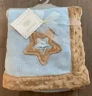 Baby Gear Blue,Light Brown ,Star ,Baby Blanket Lovey,NEW Boutique Collection
