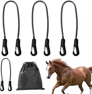 Horse Blanket Strap - Horse Blanket Leg Strap, Adjustable Elastic Tail Strap with Double End Clip, Comfortable Animal Seat Fastening Belt for Outdoor, Outdoor, Home, Zoo, Comfortable Animal Seat