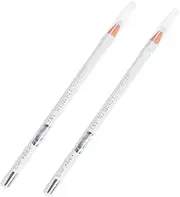 Healeved Smooth Eyeliner Pencil 2pcs White Waterproof Makeup Pen Long-lasting Brush