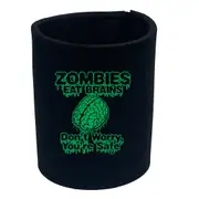 Zombies Eat Brains - Funny Novelty Stubby Holder