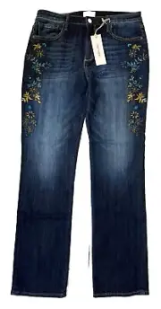 NWT Sundance Driftwood Embroidered “Audrey Cassia Jeans” Size 24 X 29 $138