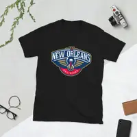 在飛比找蝦皮購物優惠-新奧爾良鵜鶘隊 Nba 籃球俱樂部隊標誌 T 恤