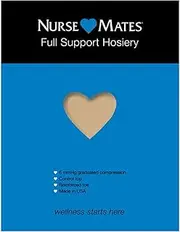 Nurse Mates Graduated Compression Full Support Pantyhose | 6 mmHg | Reduce Leg Fatigue | Re-Inforced Toes