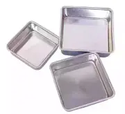 Aluminium Square Cake Pan/Square Cake Tin/Square Tray (6, 7, 8 Inches/ 3pcs Set)