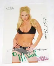 2005 Benchwarmer MISHEL THORPE Signature #47 Green Ink Auto EASY RIDER Baywatch