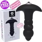 S-HANDE Bubble Ribbed Prostate Massager Vibrator Anal Beaded Butt Plug Sex Toy