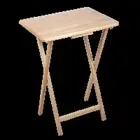 Indoor Single Folding TV Tray Table Set of 2 in Natural L19 X W15 X H26Inches.