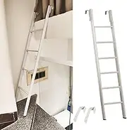 Adjustable Bunk Bed Ladder, Children Adult Metal Step Climbing Ladder, Load-Bearing 150 Kg/330 Lbs(5-Steps/155cm)
