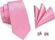 [GerRit] Men's Neckties Men's Tie Cufflinks Set Silk Tie Formal Wedding Party for Business Wedding