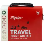 NEW Trafalgar Travel First Aid Kit Soft Bag Compact 75pc Car Family Work