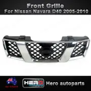 Front Mesh Grille Suitable For Nissan Navara D40 2005-2010 Chrome Grill ABS