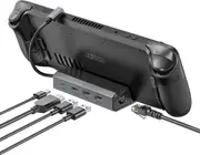 JSAUX Docking Station Compatible with Steam Deck, 5-In-1 Steam Deck Dock with HDMI 2.0 4K@60Hz, 100Mbps Ethernet, Dual USB-A 2.0 and Full Speed Charging USB-C Port for Valve Steam Deck-Hb0602
