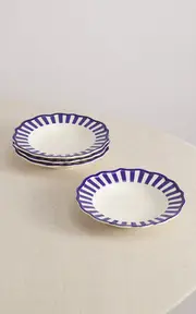 [Maison Madison] Riviera Set-Of-Four Hand-Painted Ceramic Pasta Bowls