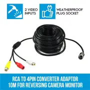 RCA to 4PIN Converter Adaptor 10M for Reversing Camera Monitor
