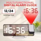 7.6" LED Projection Alarm Clock Digital Clock with 180° Projector Snooze Bedside