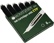 Monteverde Standard Size Ink Cartridge for Fountain Pens - Black (Pack of 6)