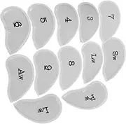 Yardwe Golf Club Head Covers 12pcs Set of Pu Iron Covers Protective Golf Club Cap for Fairway