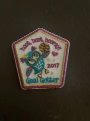 Girl Scout Cookie Patch Hoot Hooray 2017 Goal getter