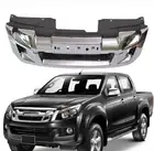 Front Grille Mesh Chrome Grill For ISUZU D-MAX DMAX 2WD 4WD 2012-2017