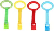 Abaodam 4pcs Pull Ring Durable Learning Standing Rings for Nursery Crib Easy to Install and Portable Cot Hanging Assistants