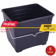 ProDec 5 Litre Mini Black Plastic Scuttle Paint Kettle With Handles Trade Spec