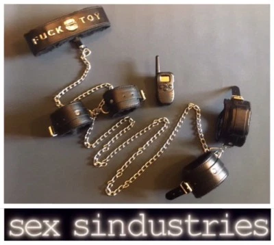 Bondage kit collar restraints hand cuffs SHOCK ankle cuffs HQ