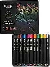 Oil based colouring pencils 24 color art supplies set soft core eco friendly colored pencils 3.3mm thick leads for drawing kit perfect for students students artists and gift giving