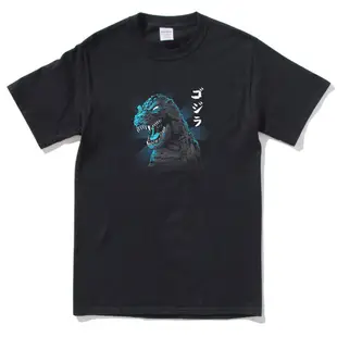 【快速出貨】Godzilla Head 中性短袖T恤 黑色 怪獸哥吉拉浮世繪日本藝妓武士Kaiju Tokyo