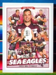 Framed 2021 MANLY SEA EAGLES NRL Poster TOM TRBOJEVIC - 84cm x 59.5cm x 3cm