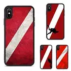 Scuba Diving Down Flag For iPhone XS 11 12 13 14 15 16 Pro Max Anti scratch Case