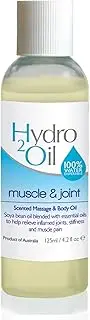 Hydro 2 Oil Muscle and Joint Massage Oil 125ml - Water Dispersible Formula with penetrating Essential Oils for Aching Muscles