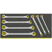 Stahlwille TCS24/7 7pc Metric Open Ring Flare Spanner Set Foam Tray 8x10-19x22mm