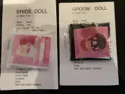 Dollhouse Miniature Bride and Groom Dolls kit 1:4 Scale