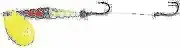 Mack's Lure Double Whammy, Hammered Nickel Flo Orange, 6