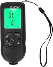 Paint Thickness Gauge, HW300PRO Coating Thickness Meter Testing Clear Display 0-2000um Coating Depth Meter for Vehicle (Black)