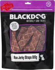 Roo Jerky Straps 800G Dog Treat Grain Free Hypoallergenic Natural Aussie Chew