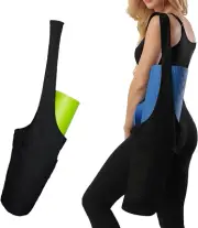 Yoga Mat Bag, Long Strap Yoga Mat Tote Sling Carrier with Side Pocket & Zipper P
