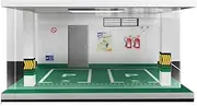 Car Garage Protective Organizer Scene Parking lot garage model scene 1:24 Two parking spaces with light and acrylic toy alloy car model acrylic storage dustproof cabinet ornaments Simulation parking l