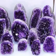 1200-1300g S Class Natural Amethyst Geode Crystal Quartz Cluster Energy Healing