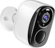Security Cameras Wireless Outdoor, Battery Powered Security Cameras with IP65 Waterproof, Two-Way Audio, Color Night Vision, No Subscription WiFi Security Camera-1PACK BW4 (White)