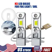 2X H3 LED Driving Fog Light Bulbs Conversion Kit Super Bright DRL 6500K White (for: Smart)