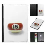 PASSPORT ITINERARY ORGANIZER|SNOOKER POOL TABLE BALLS 15
