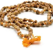 [CraftsLook] Basil Tulsi Japa Mala 7mm – Natural Holy Tulsi Wood Prayer Beads Rosary for Meditation, Chanting, Mantra, Puja – Spiritual Hindu Mala for Men & Women – Handmade Religious Necklace