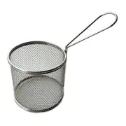 2Pcs Mini Stainless Steel Fry Baskets Fried Food Cooking Tools Potato Chips Prawn Chicken Fried Tool Kitchen Strainer Basket Colander