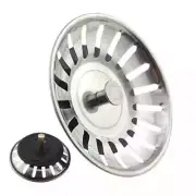 Kitchen Sink Sewer Strainer Basin Drain Stopper Stainless Steel Sink Waste Plug