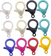 SHINEOFI 40pcs Colorful Keychain Clips Plastic Lobster Clasps for Charms Backpack Lanyard and Key Ring Accessories Versatile Snap Clasp Hooks for DIY Projects