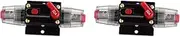 Justivana 2X Circuit Breaker 12V-48V DC 50A Resettable Car Stereo Circuit Breaker Power Protection System