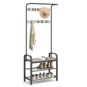 VASAGLE Coat Rack Hall Tree with Shoe Bench for Entryway Entryway Bench with ...