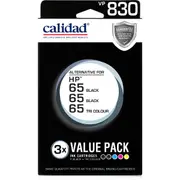 Calidad HP 65 Printer Ink Cartridges 3 pack